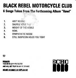 Black Rebel Motorcycle Club : 6 Songs Taken from the Forthcoming Album Howl